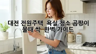 대전 전원주택 🏡 욕실 청소, 곰팡이 물때 싹! ✨ 완벽 가이드